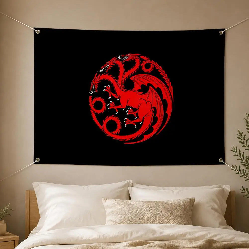 House of the Dragon Wall Flag Banner – Indoor & Outdoor Decor Wall Flag Banner Axl