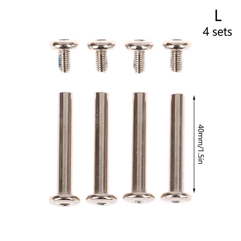 Stainless Steel Luggage Wheel Bolts & Rivets – 4-Set 6×30–45mm Luggage Wheel Fasteners Axl 3