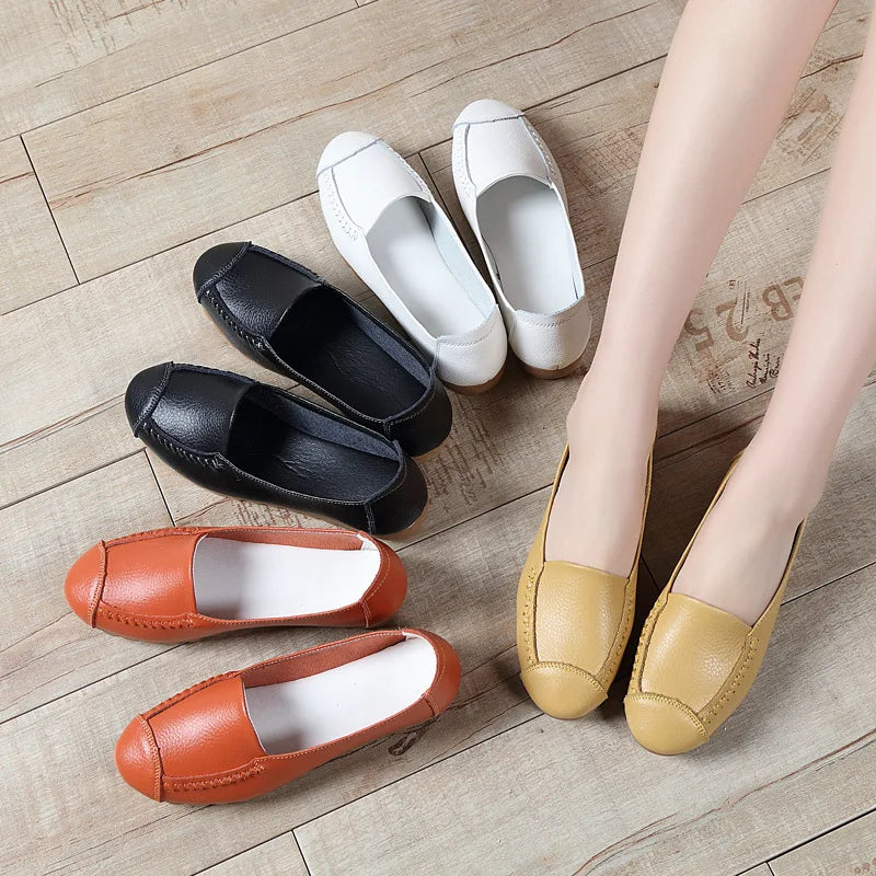 Women's Knit Ballet Flats – Pointed Toe Slip-On Loafers Ballet Flat Shoes Axl