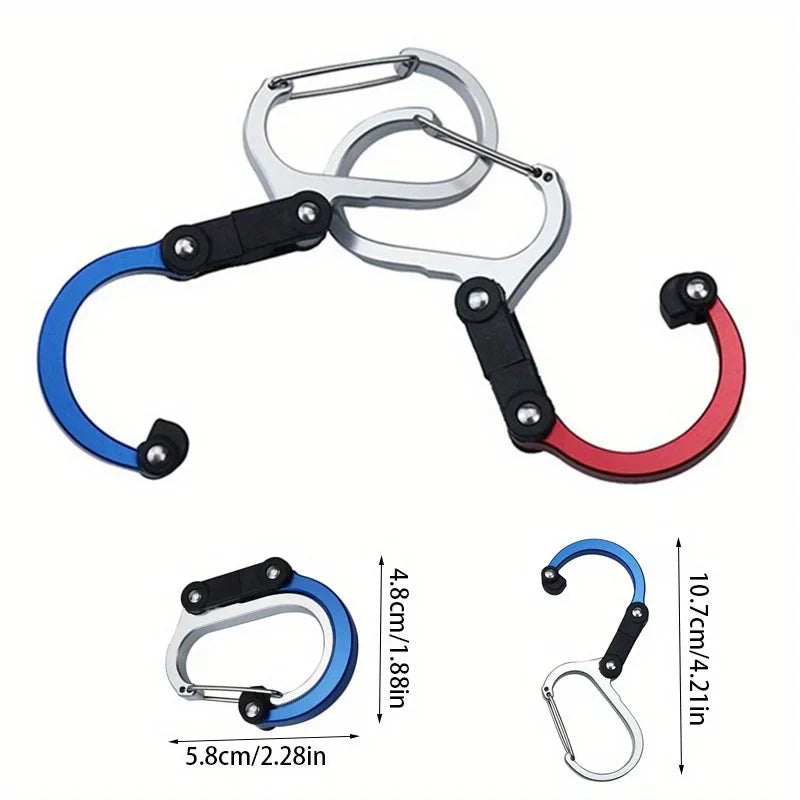 Hybrid Gear Clip Rotating Carabiner Hook for Camping & Hiking Carabiner Clip Axl