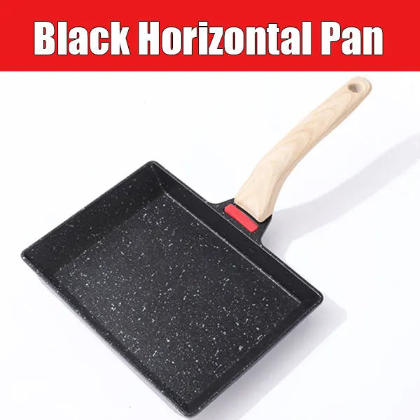Nonstick Tamagoyaki Pan – Japanese Omelette Egg Frying Pan Egg Frying Pan Axl Black Horizontal Pan