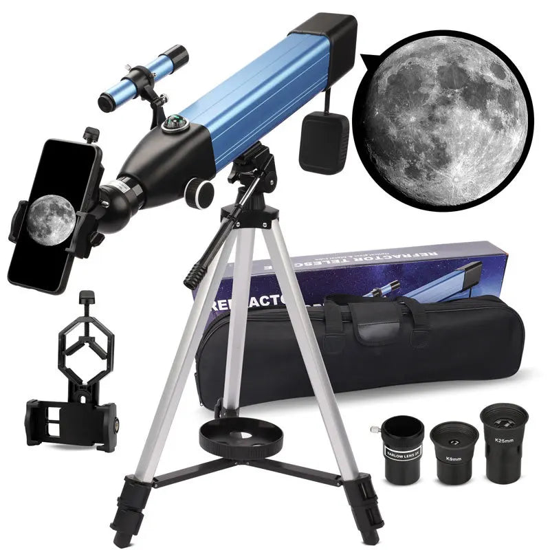 500mm Refractor Telescope 60mm Lens 20x-166x | Beginner Refractor Telescope Axl