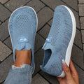 DQTBE Women's Wide Fit Mesh Walking Sneakers | Breathable Walking Sneakers Axl SKY BLUE 44