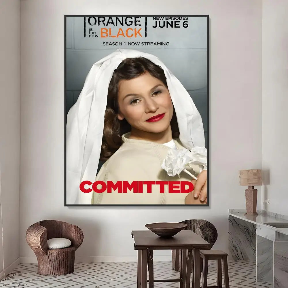 Orange Is the New Black Poster – HD Waterproof Wall Sticker Wall Poster Sticker Axl White09 30X40cmNoframe