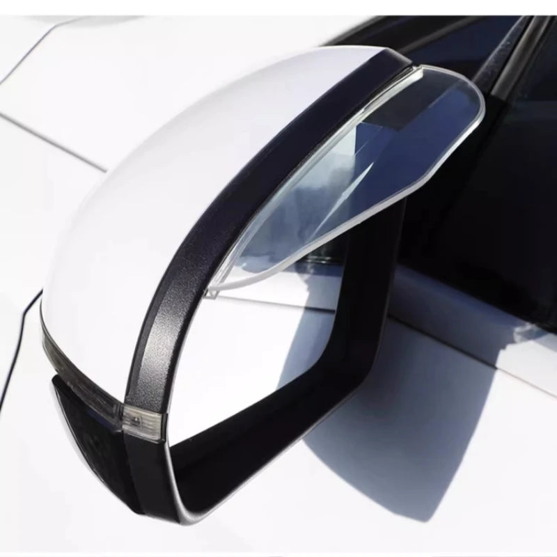 Car Rearview Mirror Rain Guard Sun Visor Cover 2PCS Mirror Rain Visor Axl 2PCS White