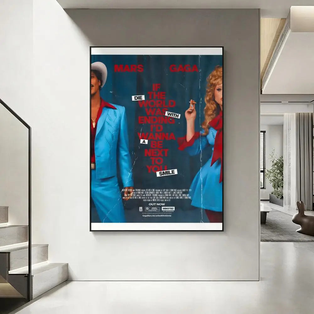 Bruno Mars HD Poster – Waterproof Sticky Wall Art Decor Wall Art Poster Axl White22 21X30cmNoframe