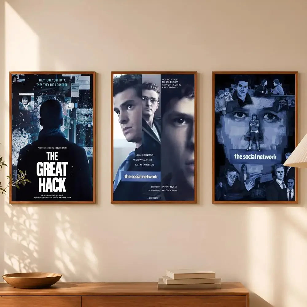 The Social Network Movie Poster – HD Self-Stick PVC Wall Art Wall Art Poster Axl