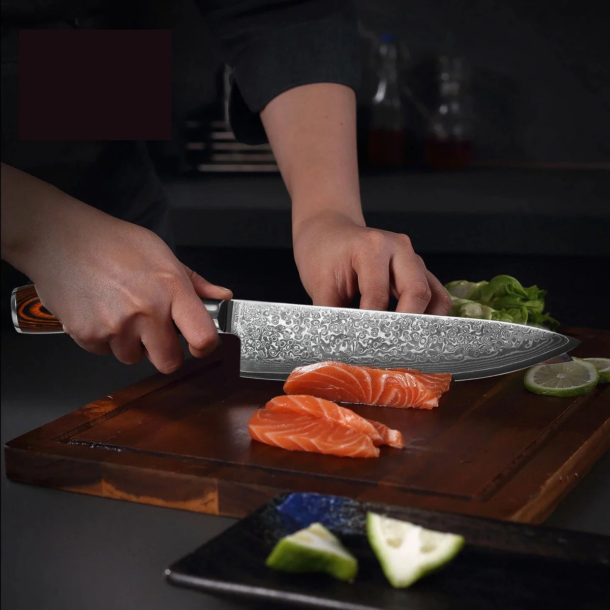 67-Layer Damascus Steel Cleaver Knife | Japanese Gift Set Damascus Kitchen Knife Axl