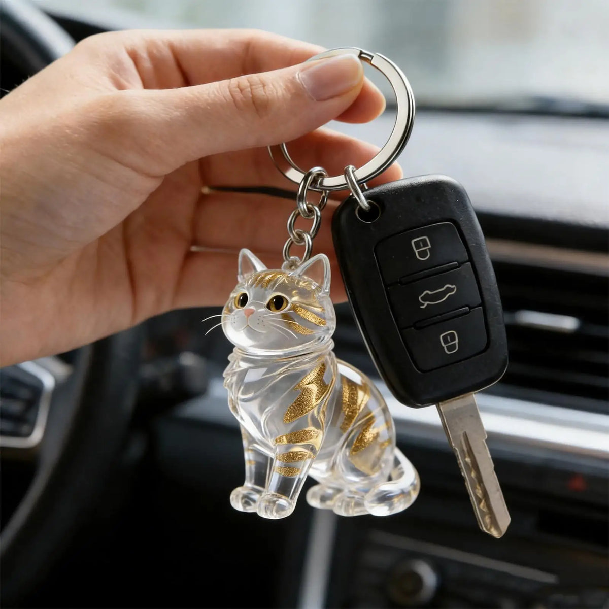 Pet Hair Keepsake Keychain – Cat Hair Collector Pendant Pet Keepsake Keychain Axl