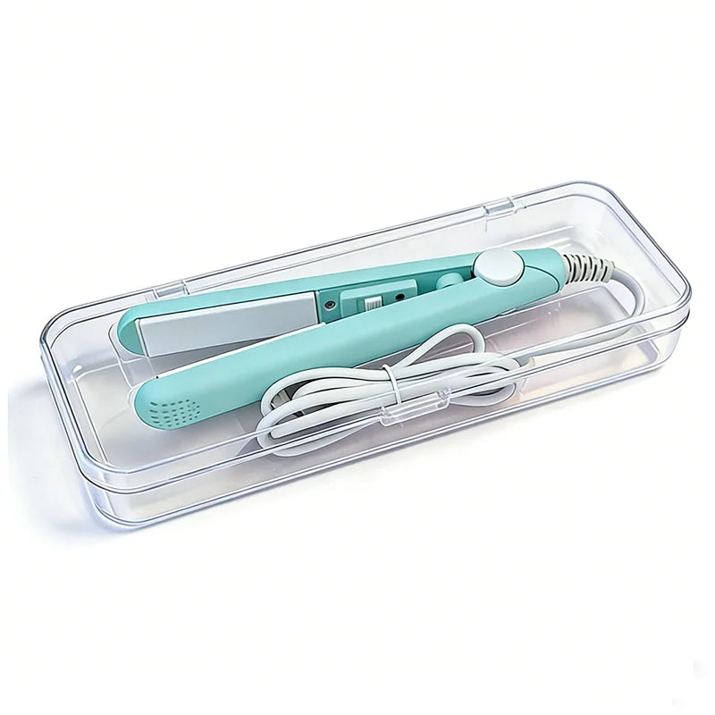 3-in-1 Mini Ceramic Hair Straightener & Curling Iron | Flat Iron Hair Straightener Iron Axl Chic Blue Box AU