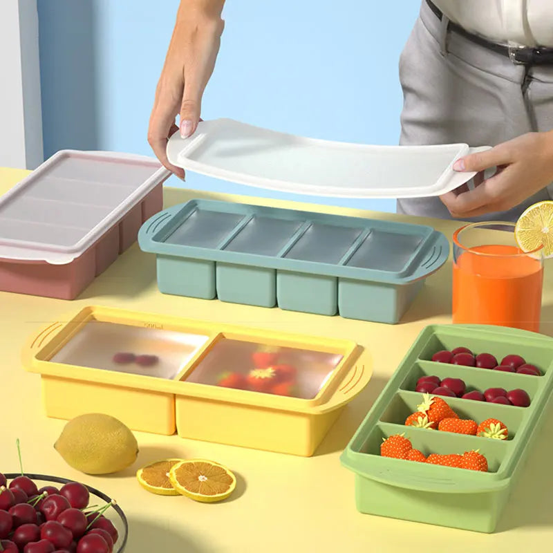 Silicone Freezer Tray with Lid – Large Soup & Broth Cube Mold Silicone Freezer Tray Axl
