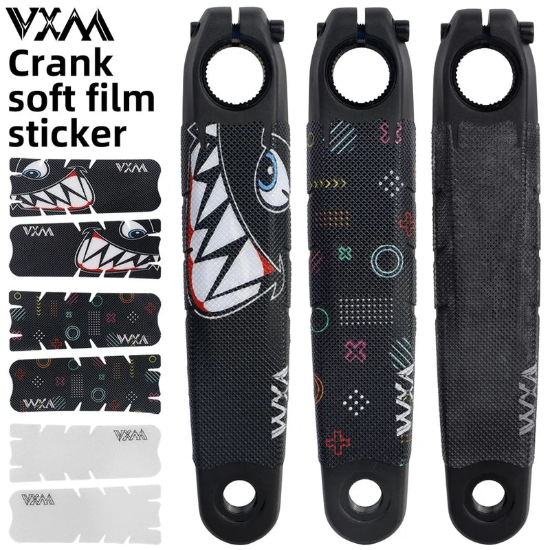 VXM Bicycle Crank Protector Stickers – Anti-Scratch 3D PVC Film Bike Crank Protector Axl