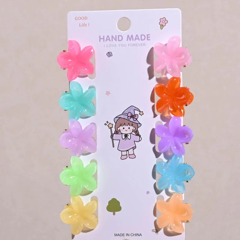 20-Piece Flower Hair Claw Clips – Mixed Color Mini Jaw Clips Hair Claw Clips Axl