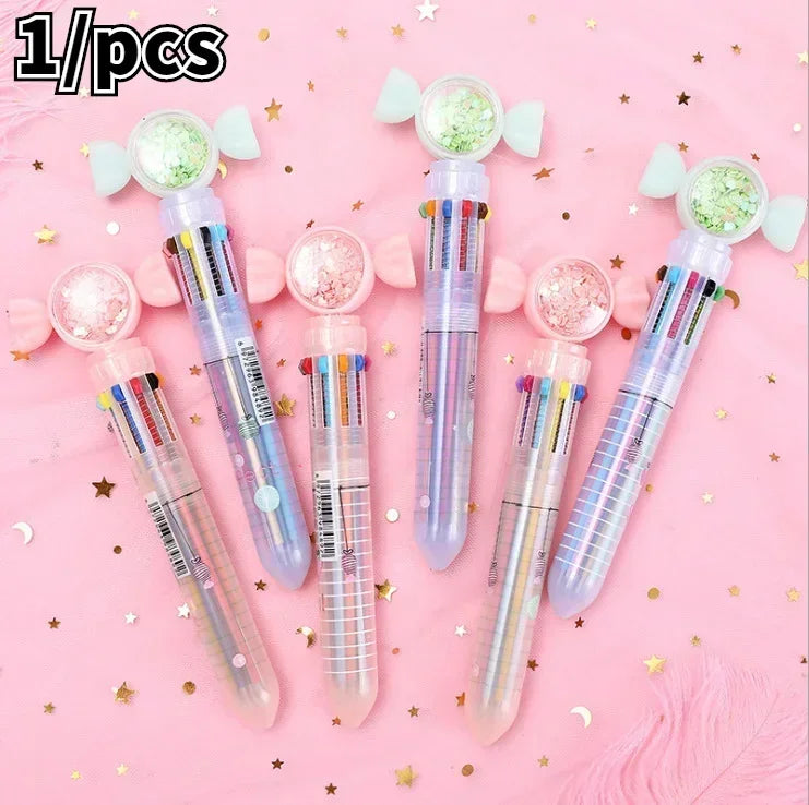 Kawaii Christmas Ballpoint Pens – Multicolor Novelty Biro Set Novelty Ballpoint Pens Axl 2pcs bowknot