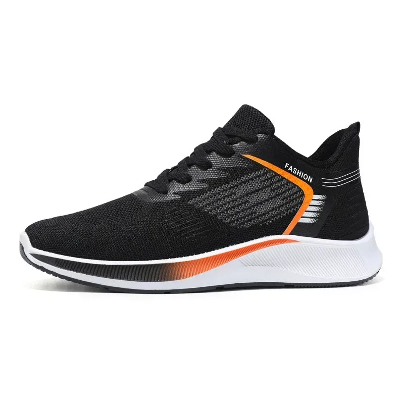 Men's Breathable Mesh Sneakers – Casual Lace-Up Walking Shoes Men's Casual Sneakers Axl black 44
