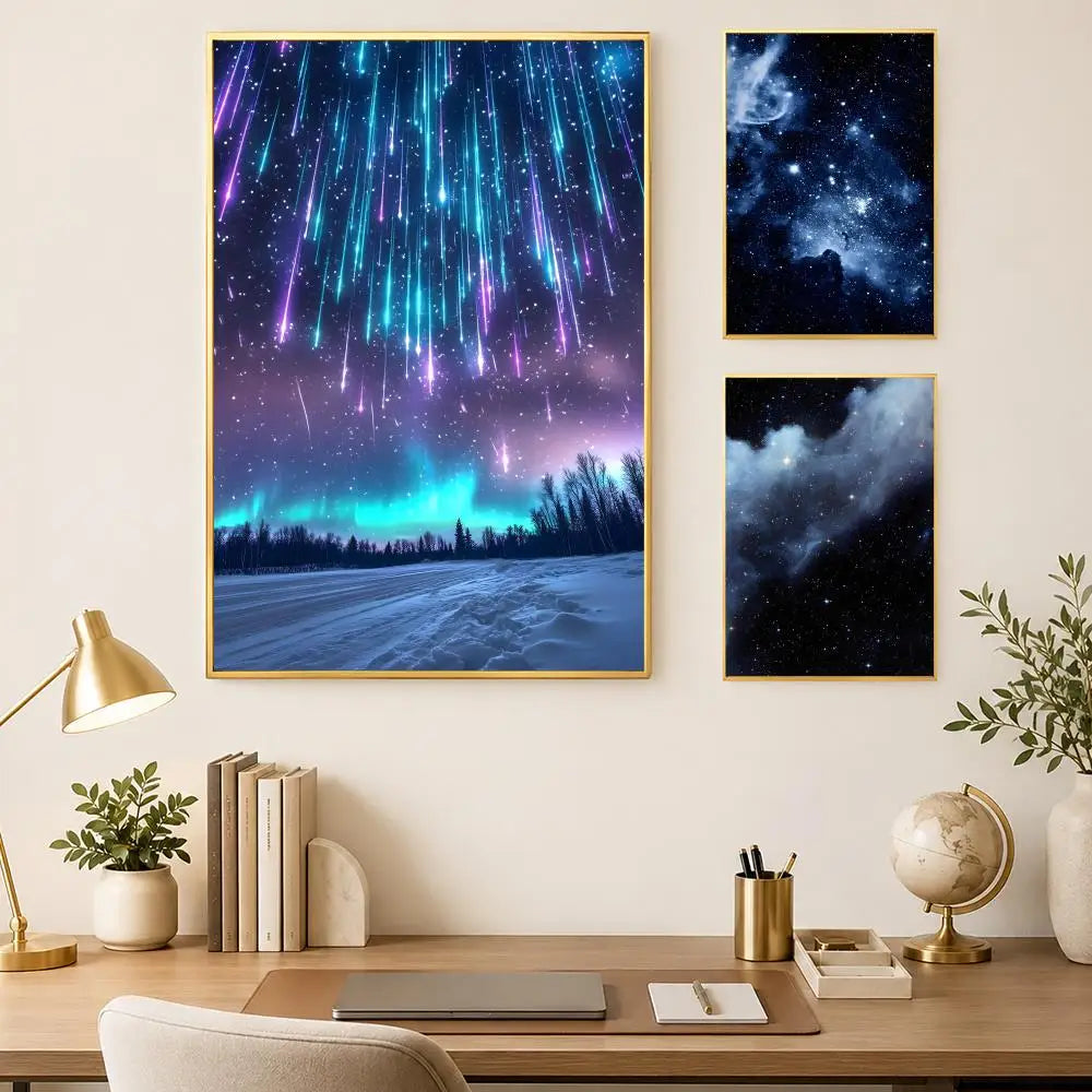 Starry Sky Self-Stick PVC Wall Poster – HD Waterproof Decor Wall Art Poster Axl