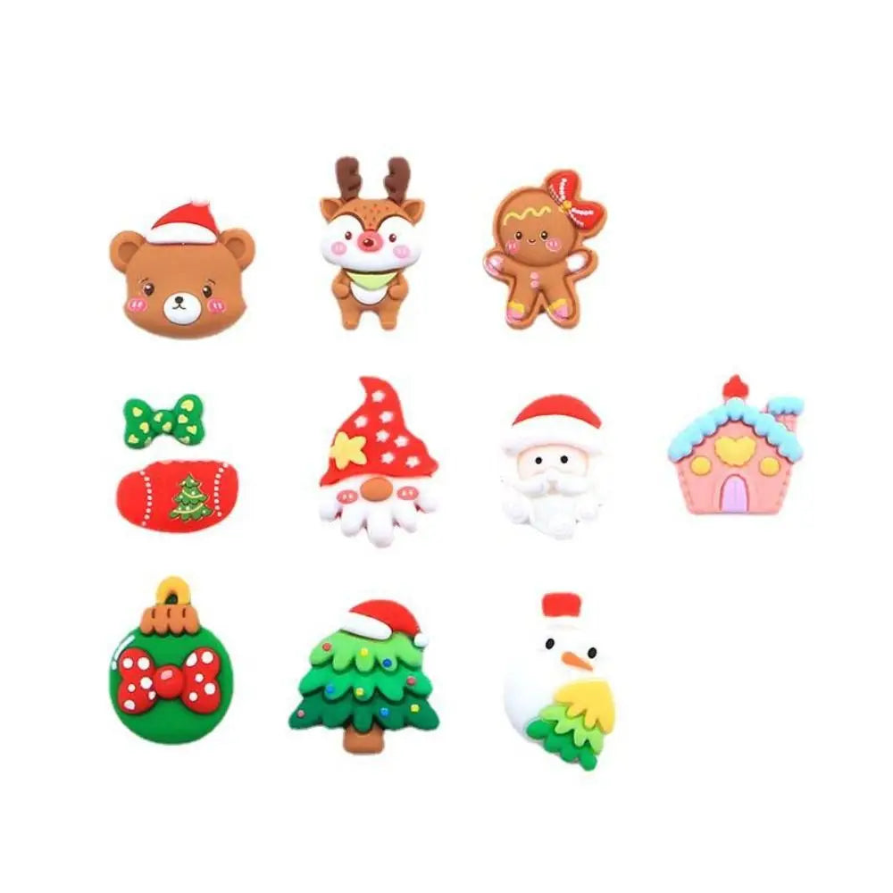 10-Pc Mini Christmas Resin Flatback Cabochons for DIY Crafts Resin Craft Cabochons Axl
