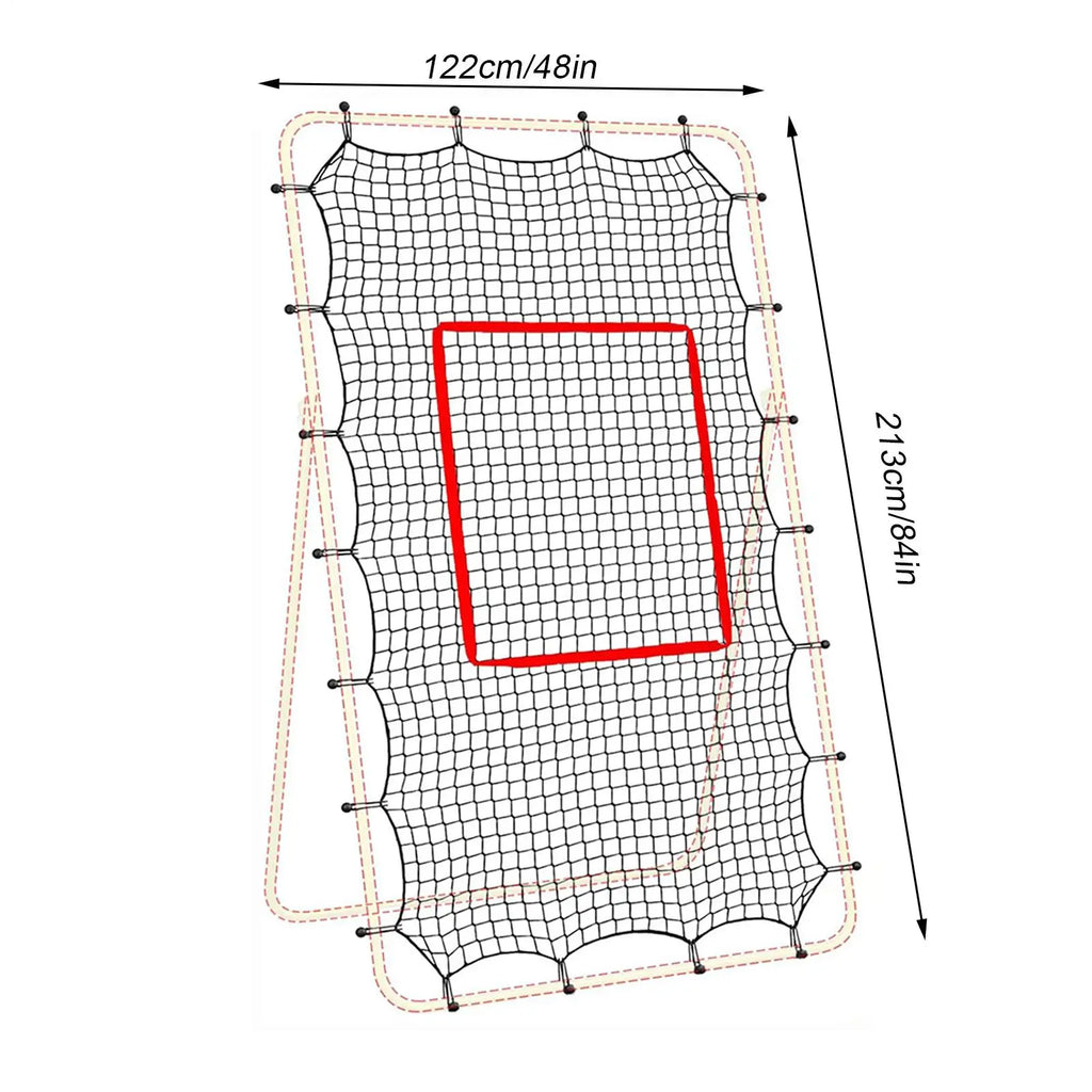 7x4FT Portable Volleyball Rebounder Net with Target Stripe Volleyball Rebounder Net Axl