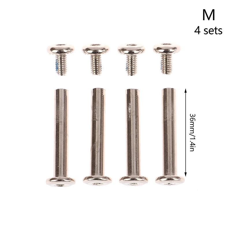 Stainless Steel Luggage Wheel Bolts & Rivets – 4-Set 6×30–45mm Luggage Wheel Fasteners Axl 2