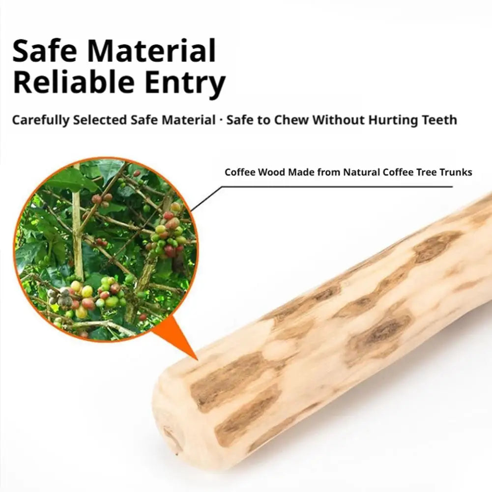 Natural Coffee Wood Dog Chew Sticks – Dental & Safe Dog Chew Toy Axl