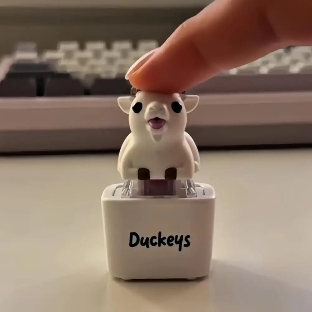 Screaming Goat LED Clicker Keychain – Animal Sound Fidget Toy Novelty Fidget Keychain Axl