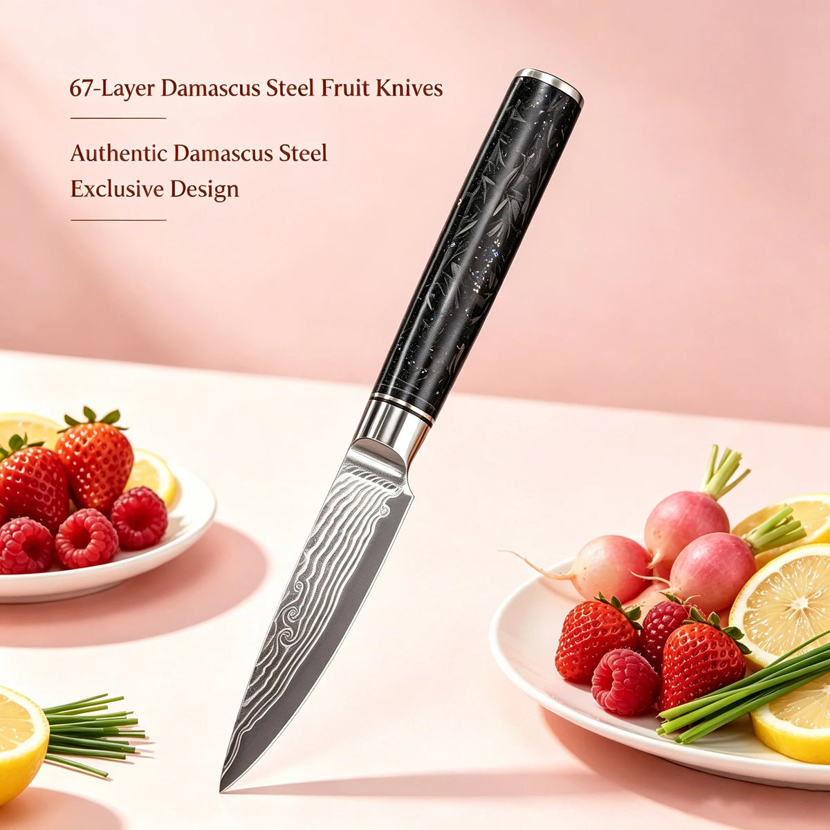 Damascus Steel 67-Layer Paring Knife – Sharp Kitchen Chef Knife Damascus Paring Knife Axl