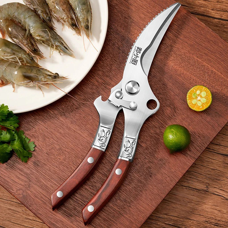 Heavy-Duty Stainless Steel Kitchen Scissors & Poultry Shears Kitchen Scissors Axl Brown