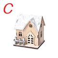 Christmas LED Wooden House Ornament – Festive Xmas Cabin Decor Christmas Ornament Axl C