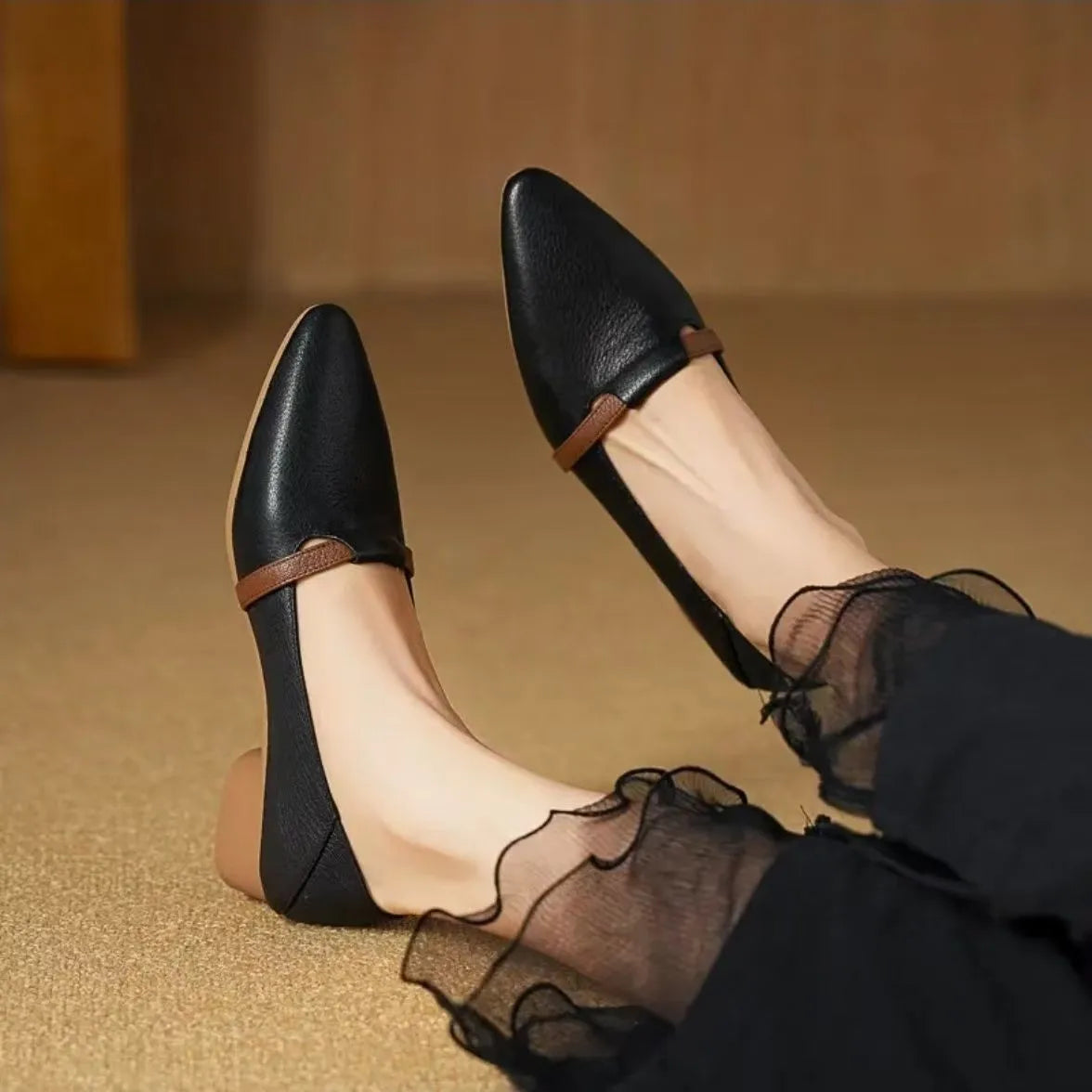Women's Square Heel Slip-On Pumps | Lightweight Office Shoes Square Heel Pumps Axl