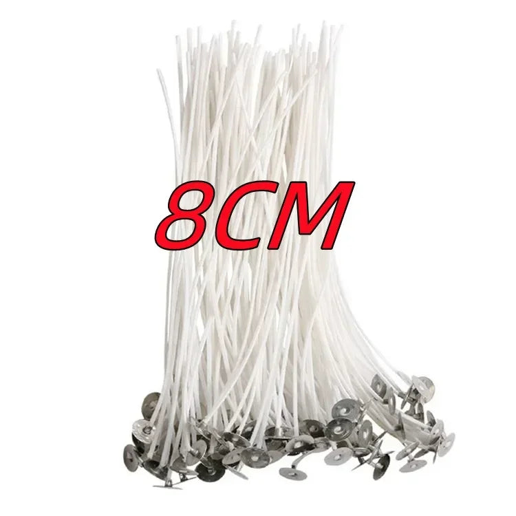 100pc Pure Cotton Candle Wicks – DIY Tealight & Floating Candles Candle Making Wicks Axl 8CM