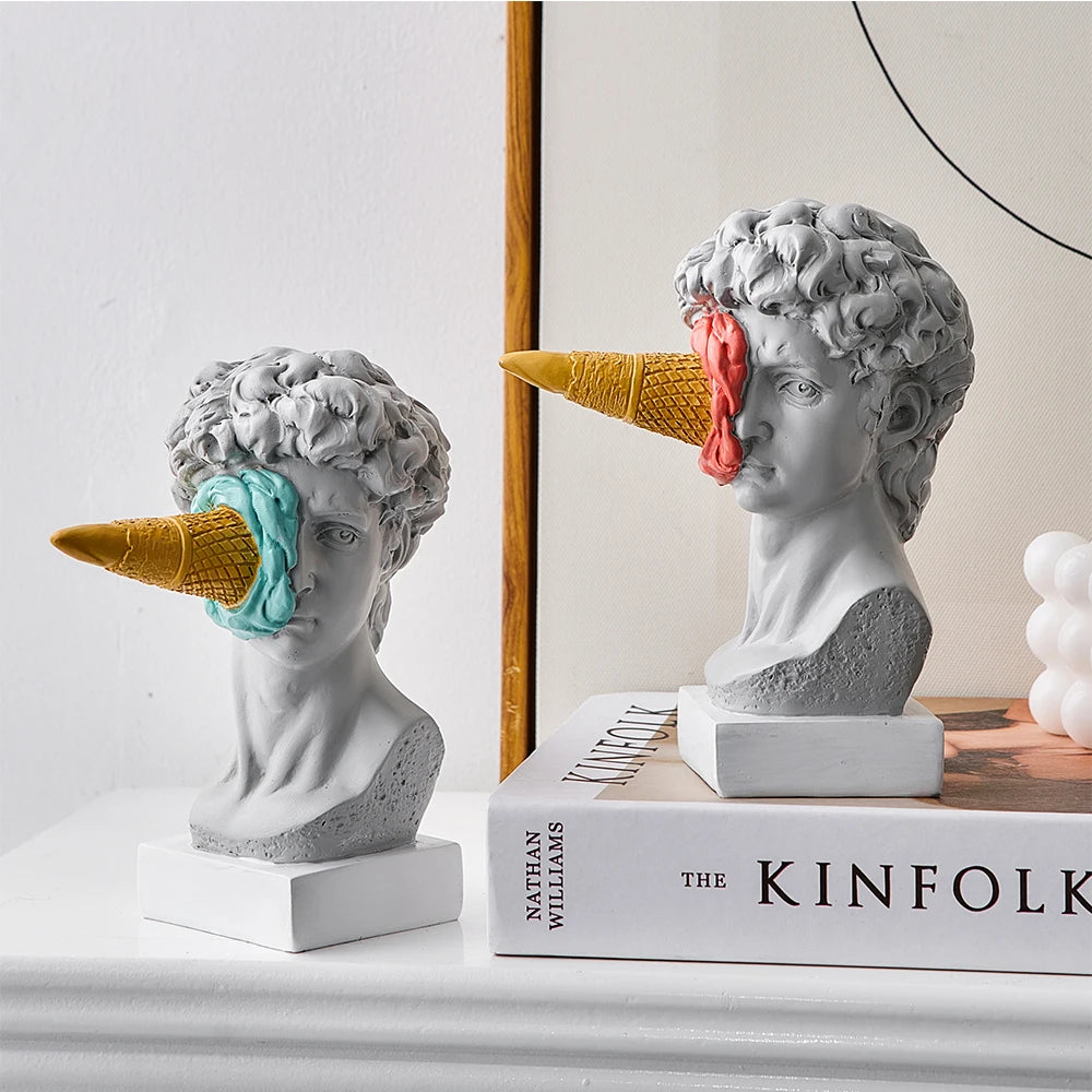 Nordic Ice Cream David Figurine | Resin Sculpture Home Decor Decorative Figurine Axl