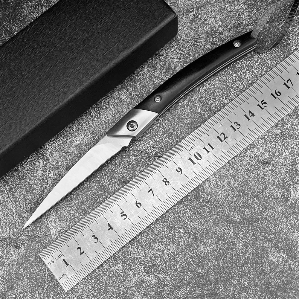 Japanese Folding Pocket Knife – Carbon Steel & Wood Handle Folding Pocket Knife Axl