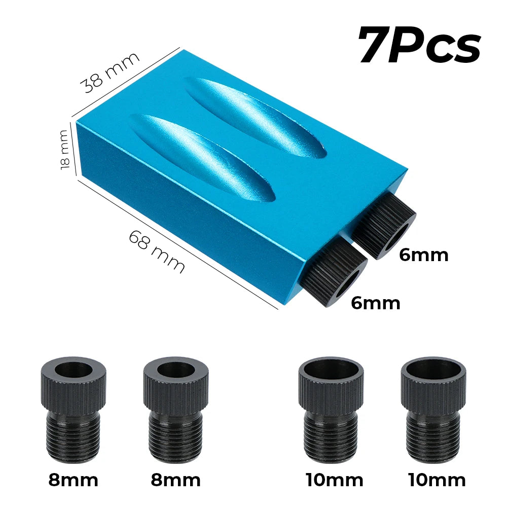 15° Pocket Hole Jig Kit with Drill Bits – 7/14/15 Pcs Pocket Hole Jig Kit Axl 7PCS
