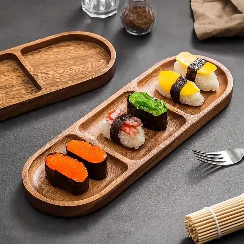 Solid Wood Fruit Tray – Multi-Size Wooden Snack Serving Plate Wooden Serving Tray Axl