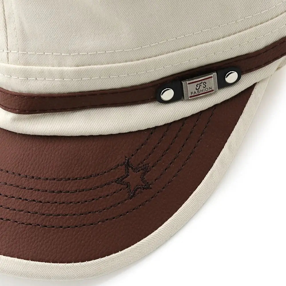 Unisex Breathable Cotton Baseball Cap – Adjustable Flat Cadet Hat Baseball Cap Axl