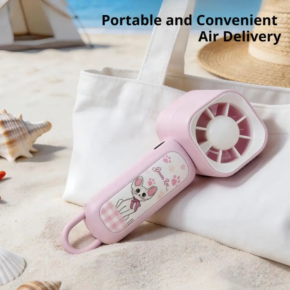 USB Rechargeable Handheld Mini Fan – 3-Speed Portable Cooler Handheld Portable Fan Axl