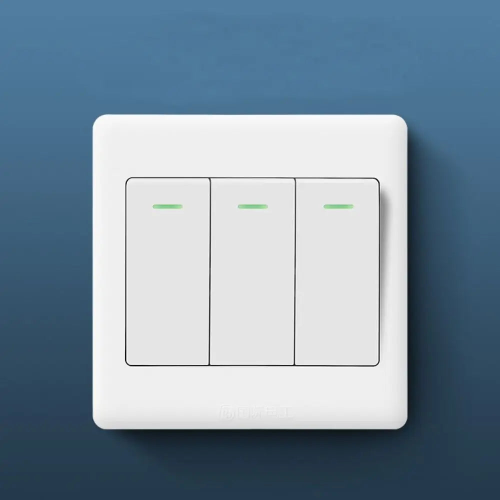 1–4 Gang Push Button Wall Light Switch with Indicator Wall Light Switch Axl 3-Gang