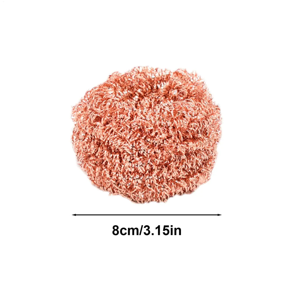 Copper Wire Pot Scrubbers – Non-Scratch Dish Brush 2 Pack Kitchen Scrubber Set Axl