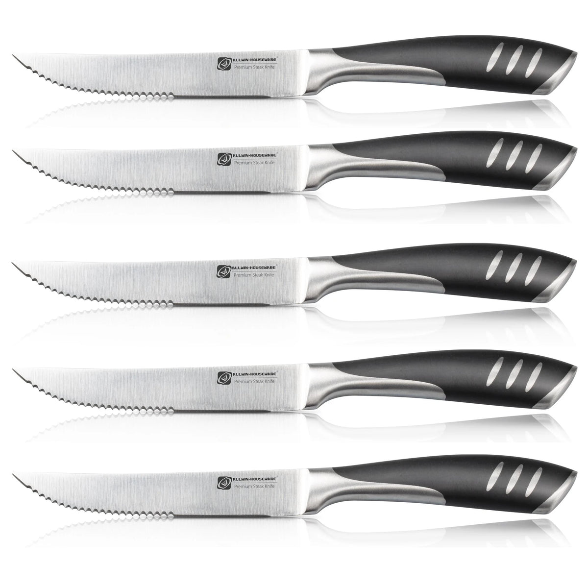 Serrated Steak Knife Set – Stainless Steel, 1/3/5/8 Piece Steak Knife Set Axl 5pcs