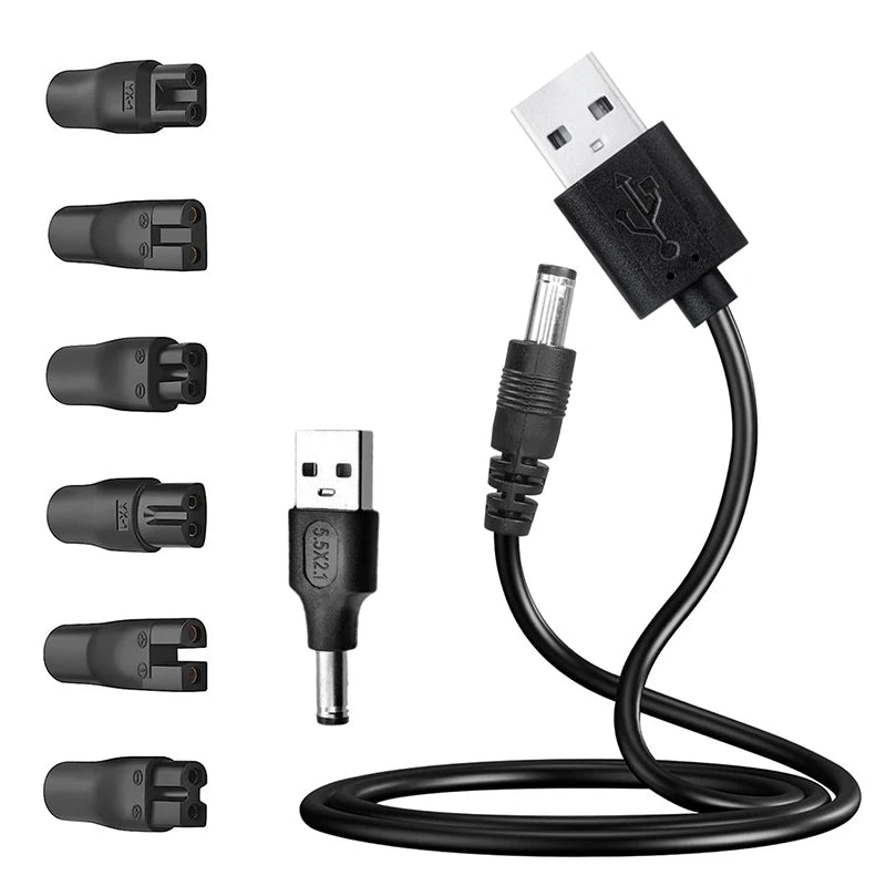 5V USB Replacement Charger Cable for Shaver & Hair Clipper USB Charger Cable Axl