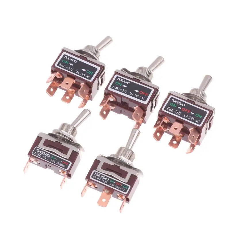 E-SG Self-Locking Rocker Toggle Switch 32A 250VAC 2/3/4/6 Pin Rocker Toggle Switch Axl