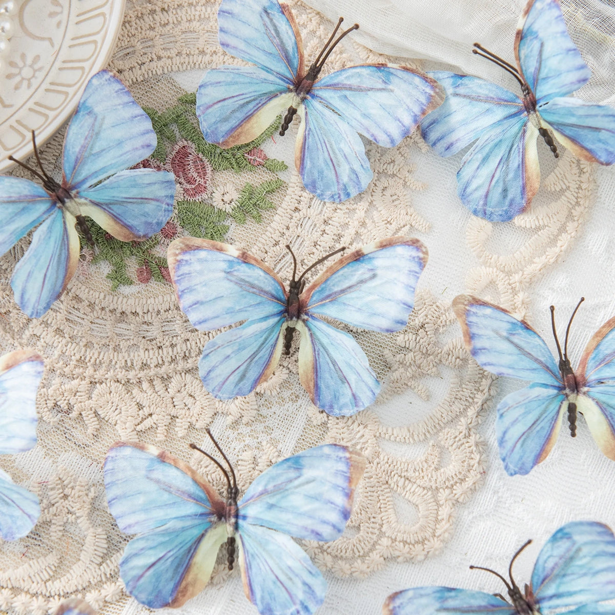10/20 PCS Fluorescent Butterfly Artificial Flowers – DIY Decor Artificial Flowers Axl color 10 10 pcs