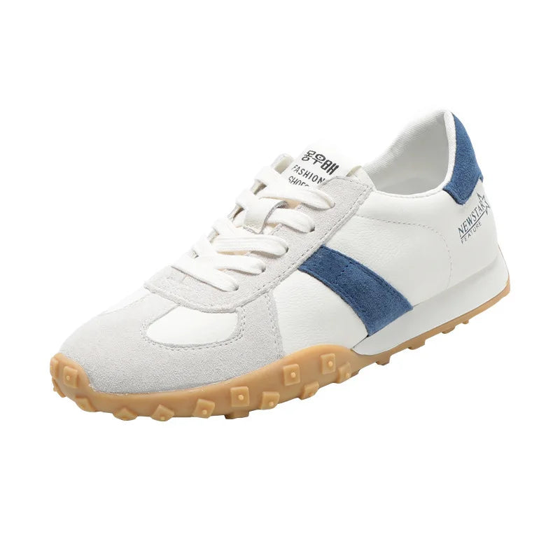 Women's Flat Lace-Up Casual Sneakers – Soft PU White Shoes Women's Casual Sneakers Axl