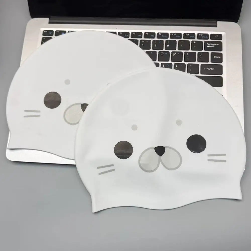 Silicone Cartoon Swim Cap – Waterproof & Elastic for Women Silicone Swim Cap Axl