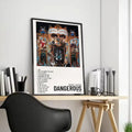 Michael Jackson Canvas Wall Art Poster – Album Cover Home Decor Canvas Wall Art Axl Black10 50X70cmFrameless