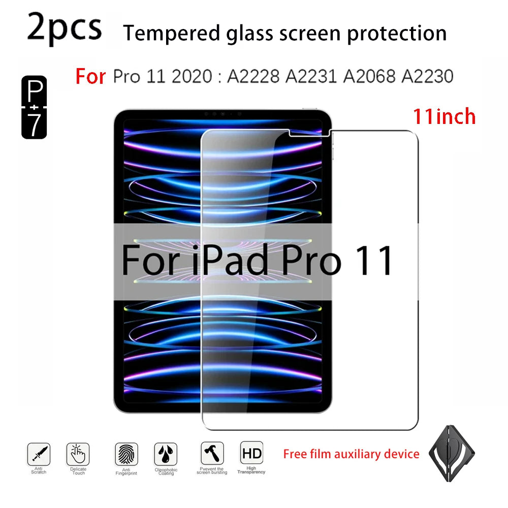 2-Pack Tempered Glass Screen Protector for iPad Pro 13 & 11 Tablet Screen Protector Axl for pro11(2020) 11in