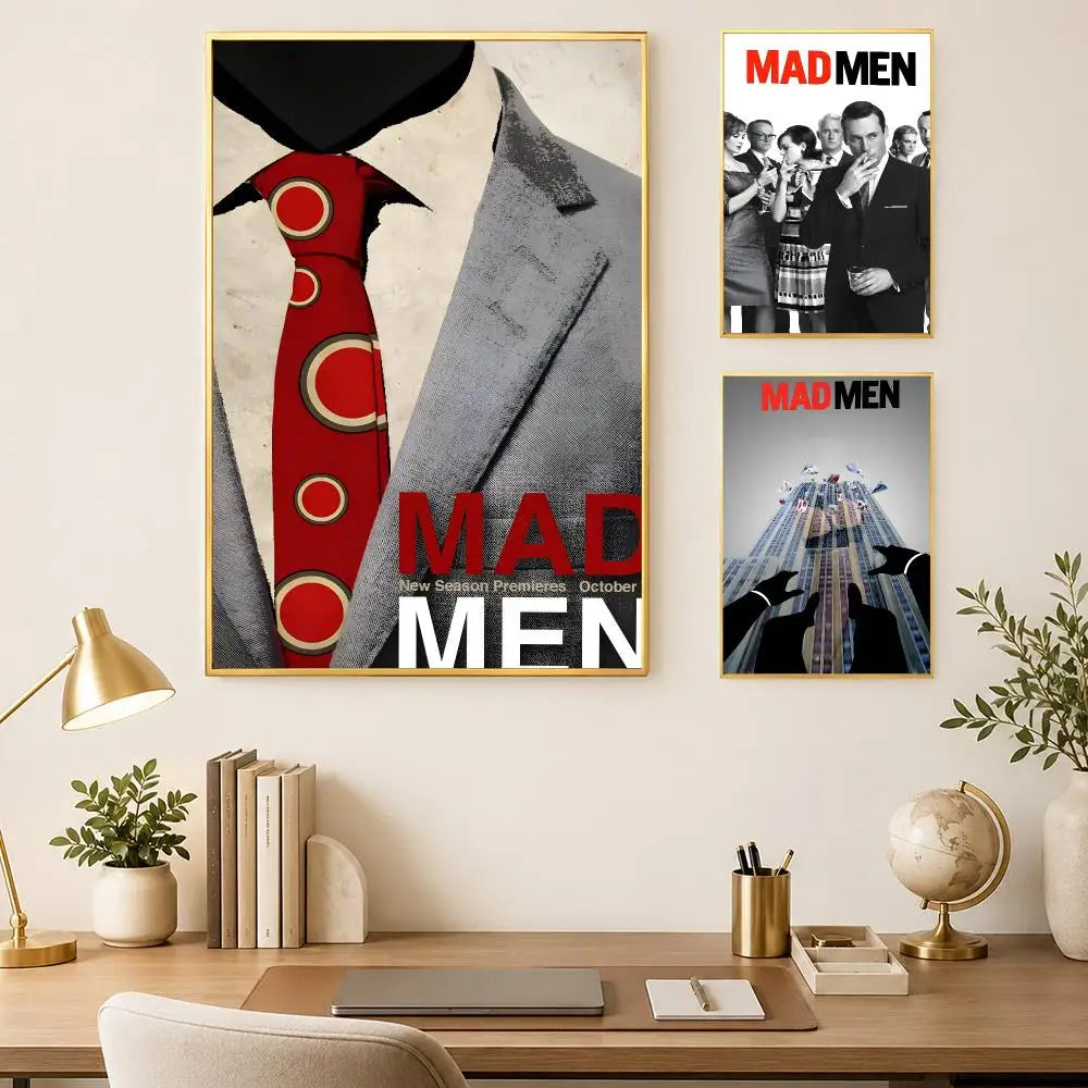Mad Men TV Series Wall Poster – Self-Stick Waterproof HD Art Wall Art Poster Axl