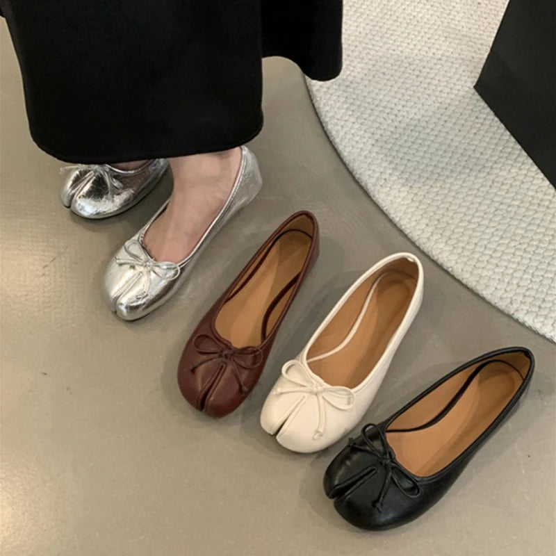 Women's Bow Knot Ballet Flats – Slip-On Loafer Casual Shoes Ballet Flats Axl