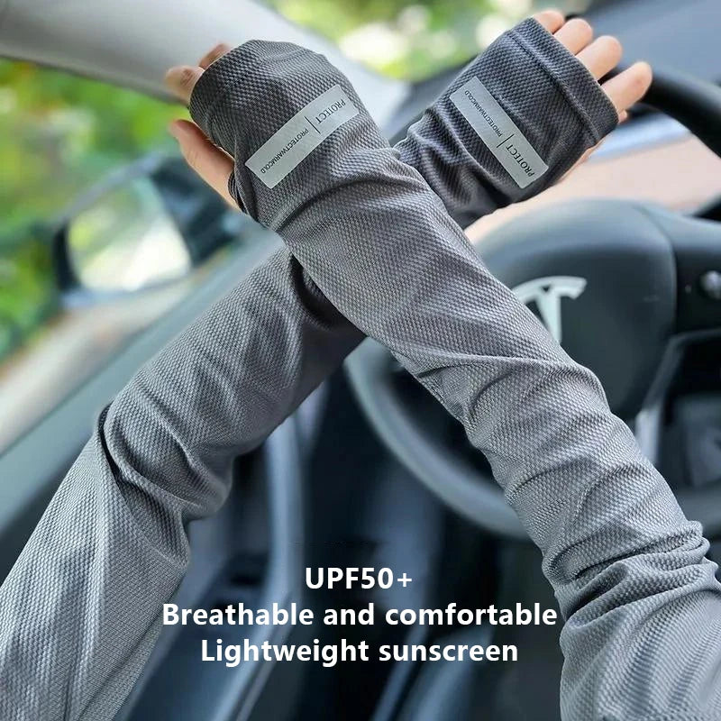UV Protection Ice Arm Sleeves – Unisex Sun Cover for Cycling UV Arm Sleeves Axl