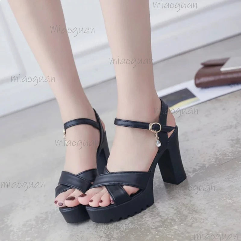 Women's Open Toe Wedge Sandals – Buckle Strap High Heel Pumps Wedge Sandals Axl